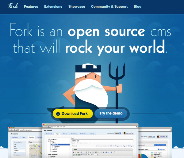 Sitio web de Fork CMS